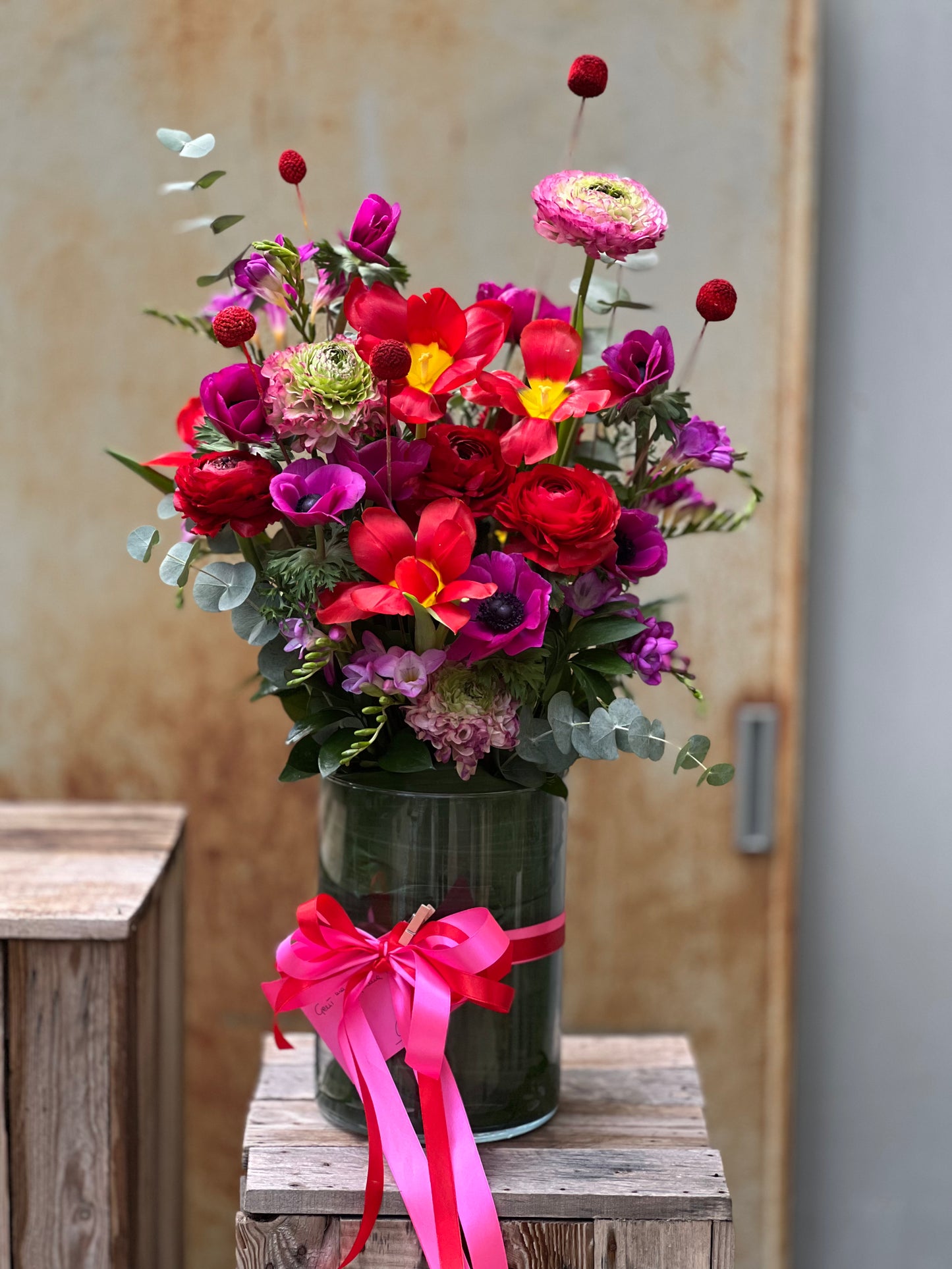 Composizione Floreale Colorata in Spugna con Vaso - I fiori di Paesaggi