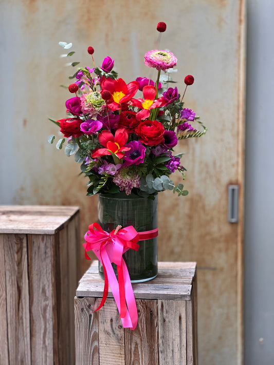 Composizione Floreale Colorata in Spugna con Vaso - I fiori di Paesaggi