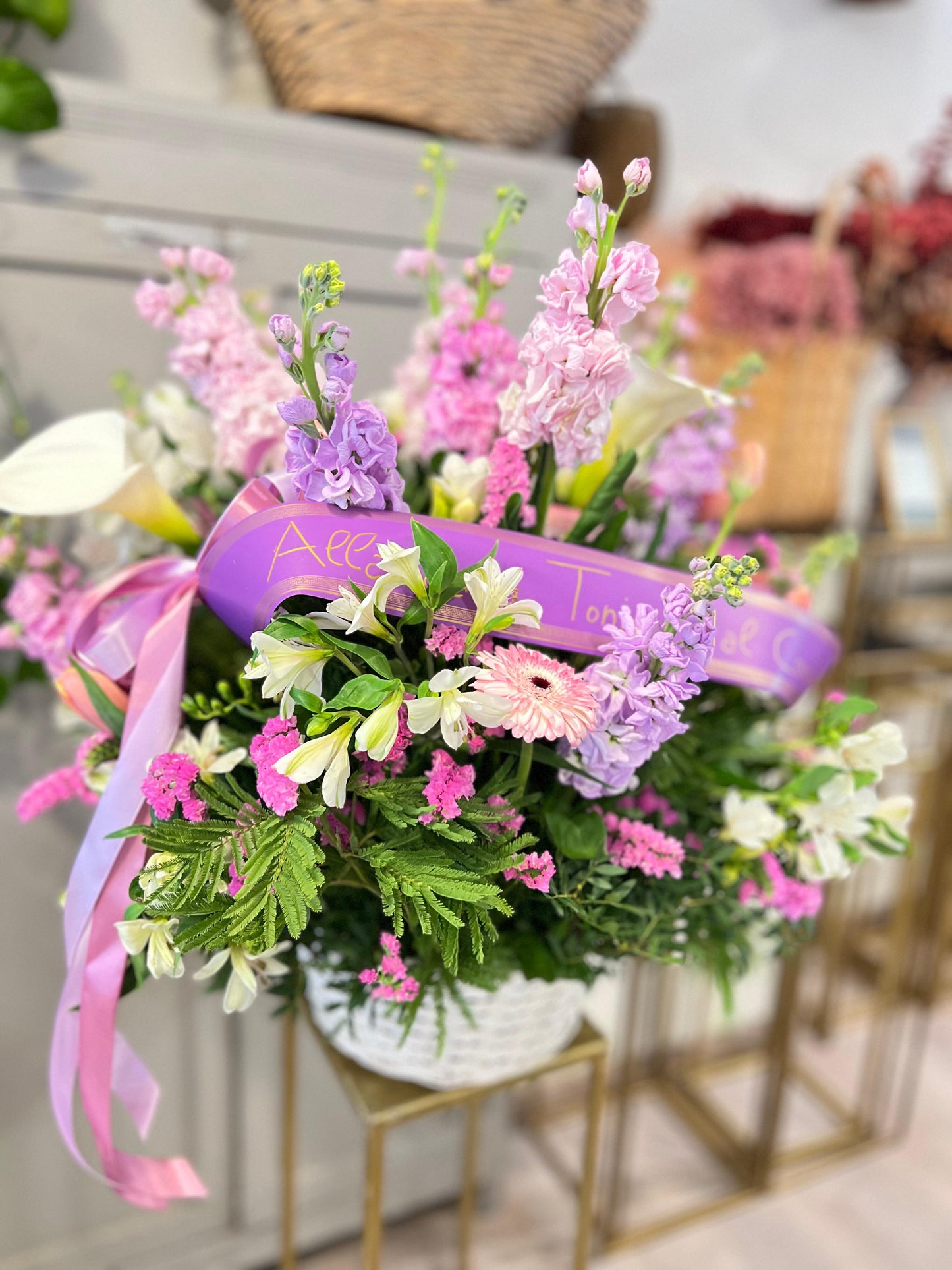 🕊️ Cesto in vimini "Memoria" - I fiori di Paesaggi