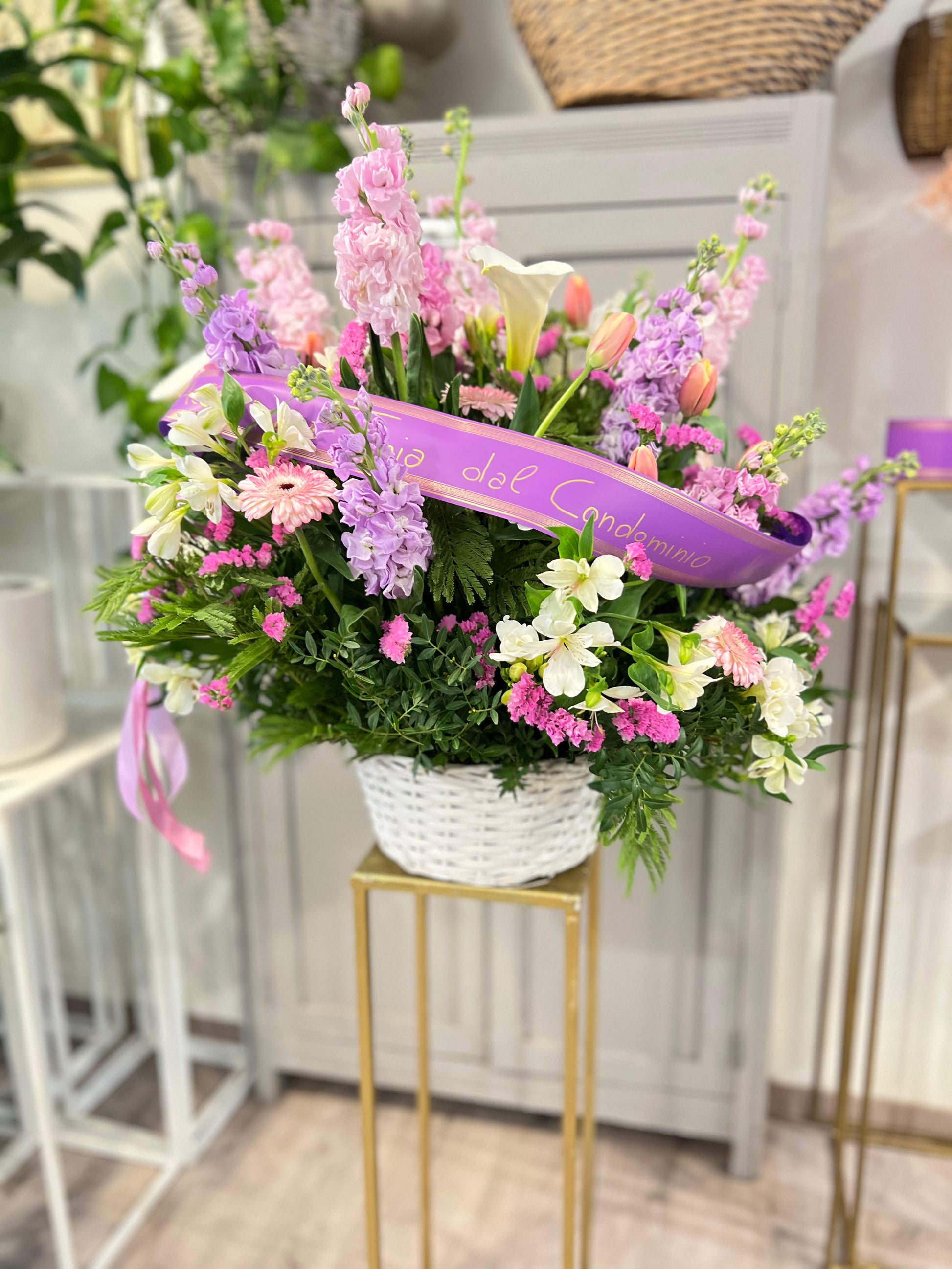 🕊️ Cesto in vimini "Memoria" - I fiori di Paesaggi