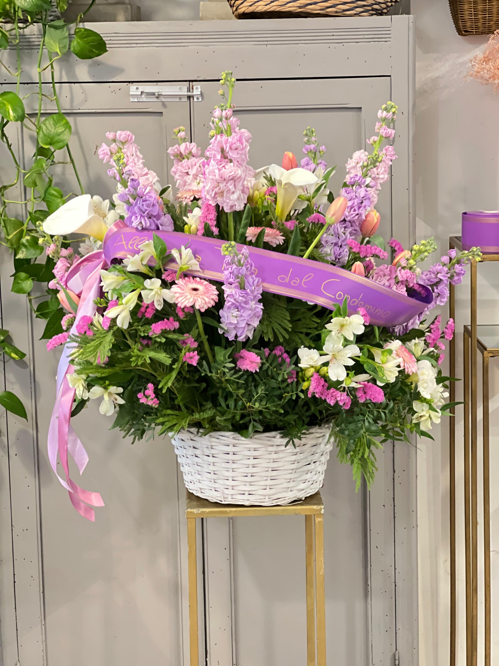 🕊️ Cesto in vimini "Memoria" - I fiori di Paesaggi