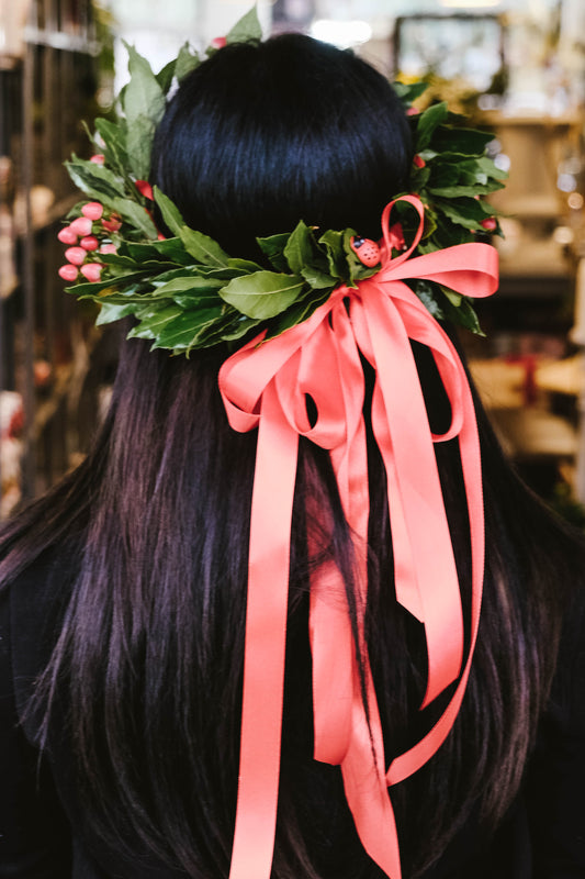 Corona di alloro fresco per laurea misura media. - I fiori di Paesaggi