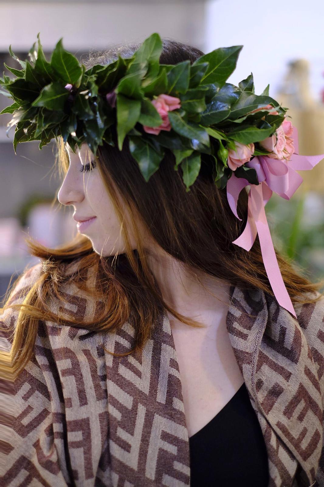 Coroncina di laurea roselline rosa - I fiori di Paesaggi
