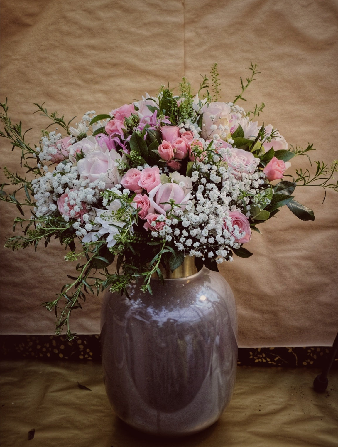 Bouquet di Rose con vaso - I fiori di Paesaggi